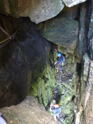 Chris H getting to grips with the great cave