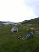 camped at the bottom of the Baelach na Ba